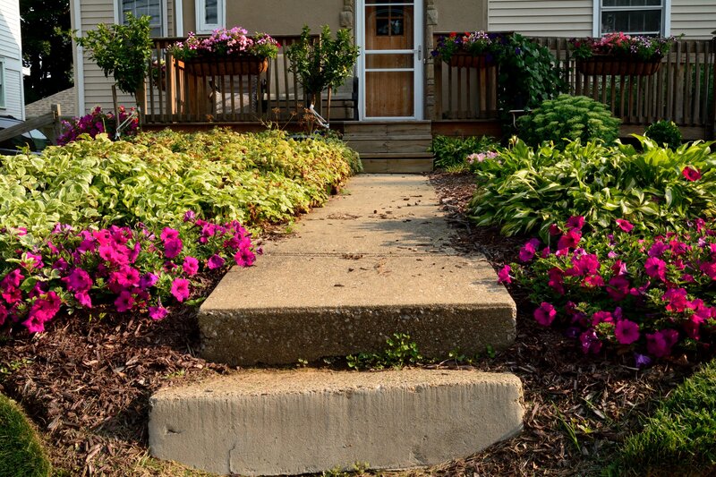 Concrete Walkway to Porch