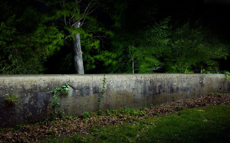 Concrete Wall at Night