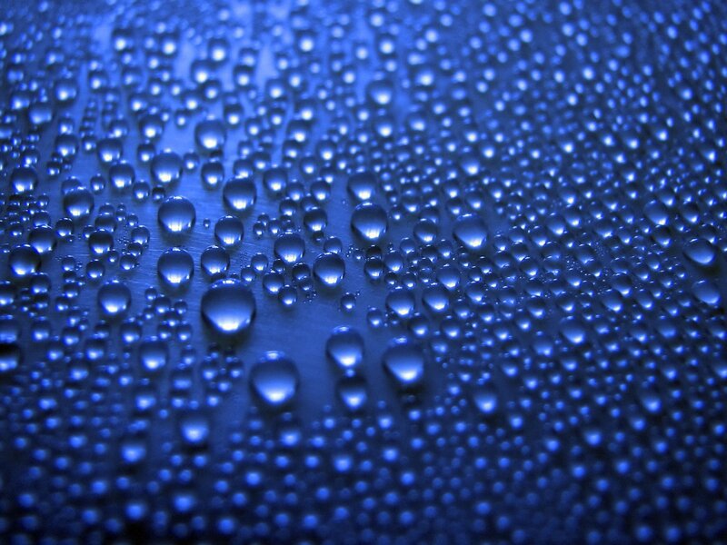 Condensation Droplets — Blue