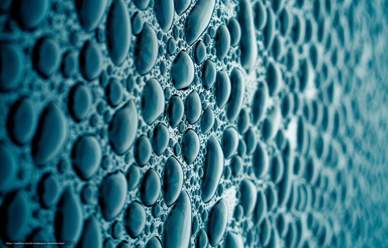 Condensation Droplets on Surface — Blue, Calm, Photograph