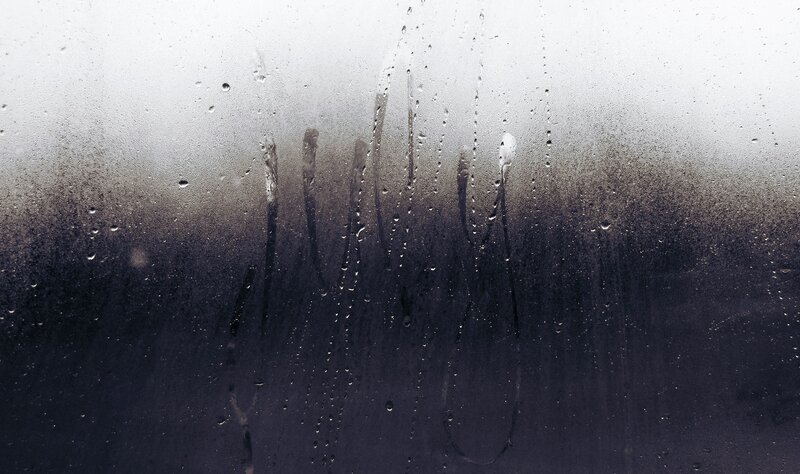 condensation on a glass surface