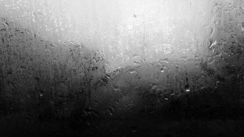 condensation on a glass surface