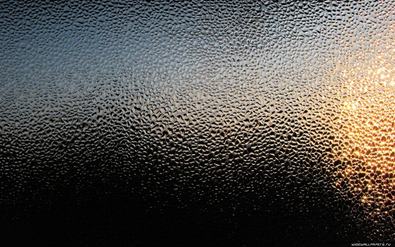Condensation on Glass — Black, Dramatic
