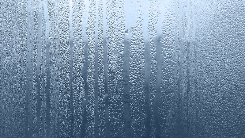 condensation on glass surface