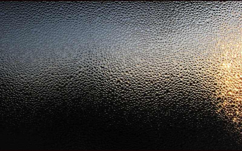 Condensation on Glass Surface — Black, Dramatic