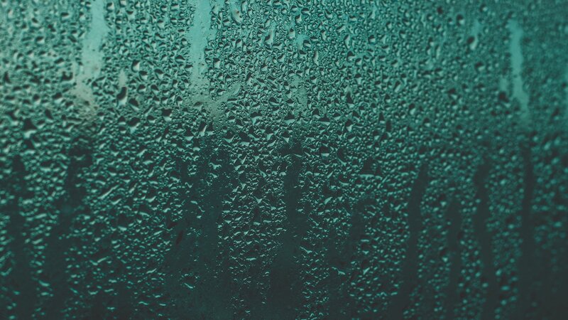 Condensation on Glass — Teal