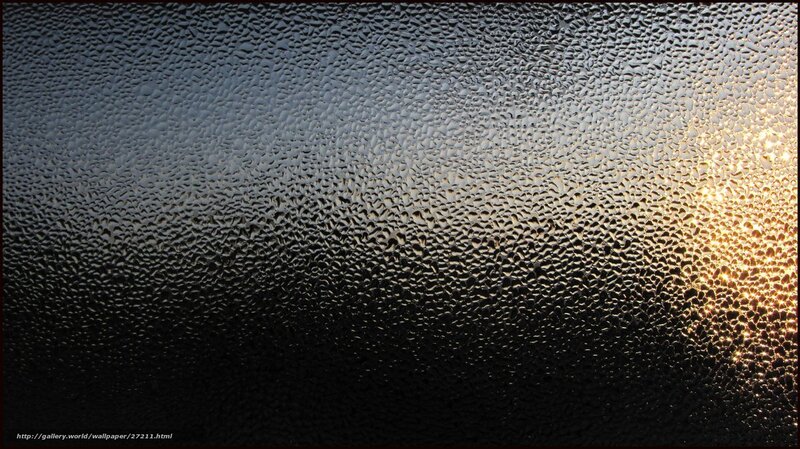 condensation on glass with sunlight