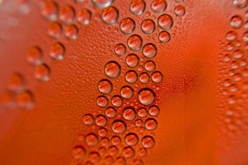 condensation on red surface