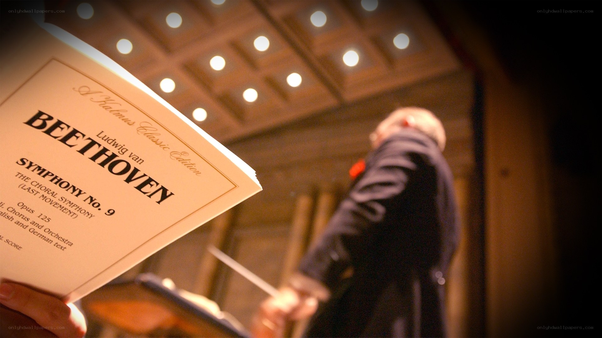Conductor at Beethoven concert