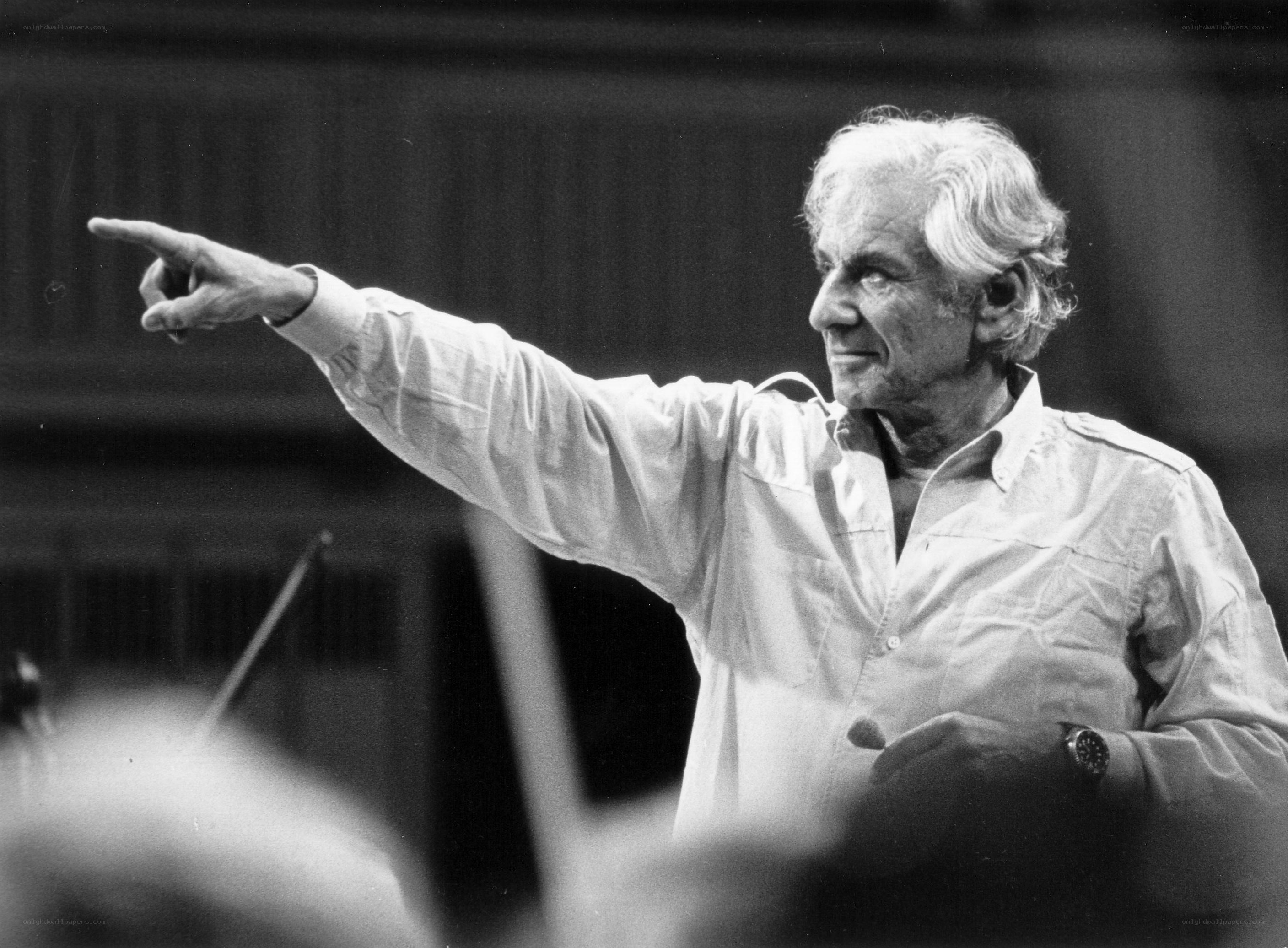 Conductor conducting an orchestra