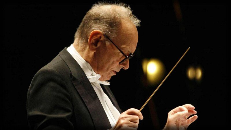 Conductor Conducting Orchestra — Black, Focused