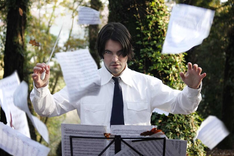 Conductor in a park