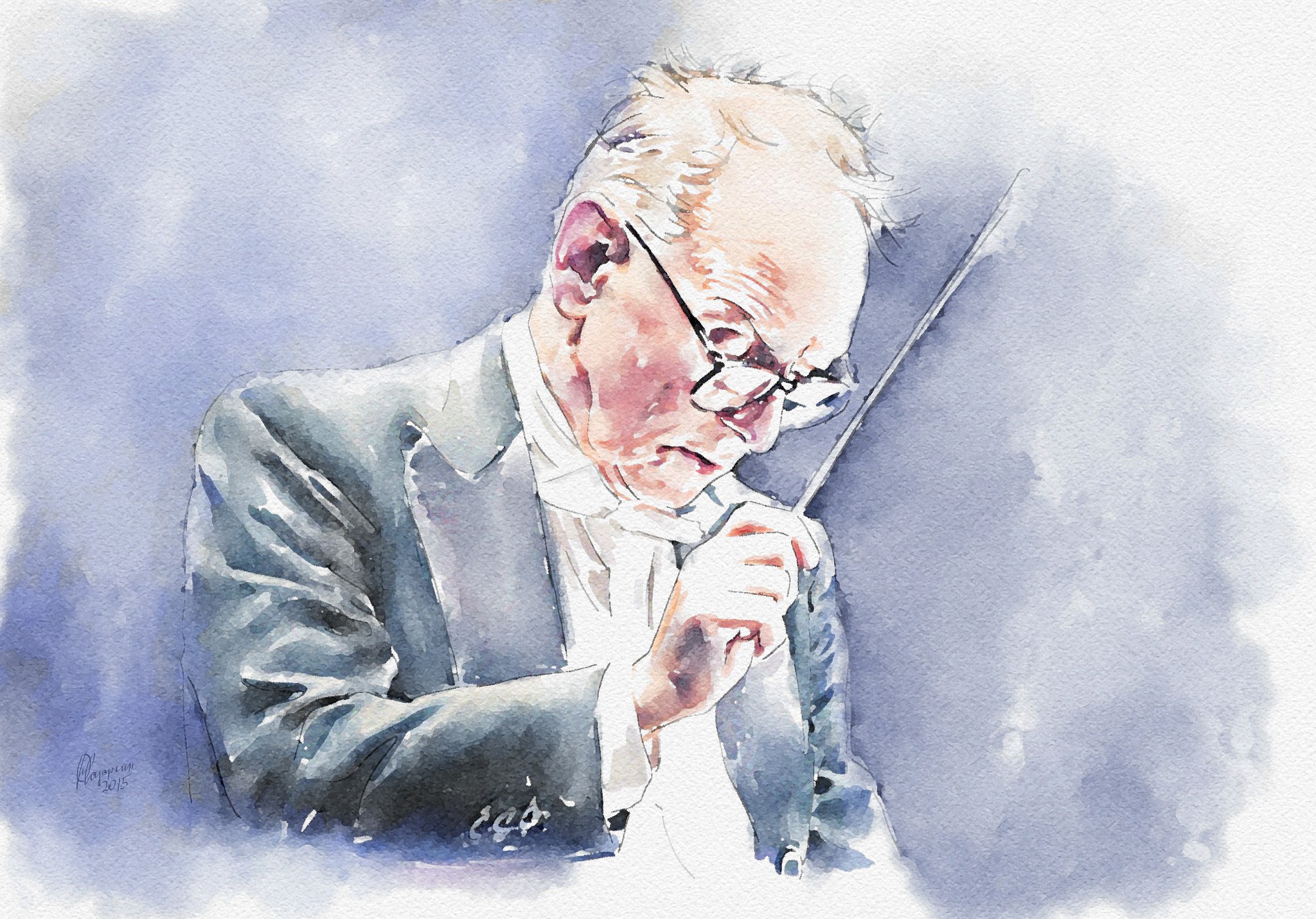 Conductor in Watercolor