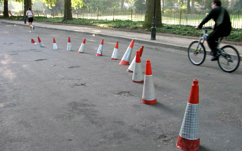 Cone course in park