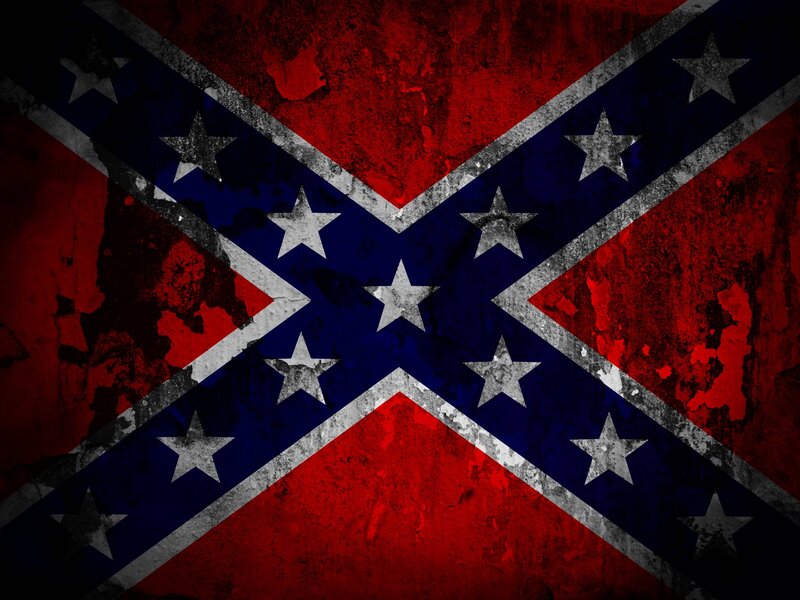 Confederate Battle Flag — Red, Gritty