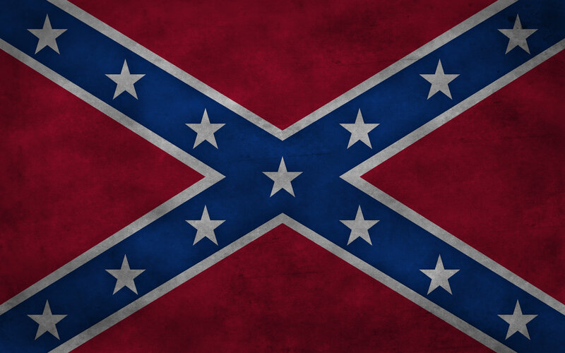 Confederate Battle Flag — Red, Neutral, Digital Art, Stars
