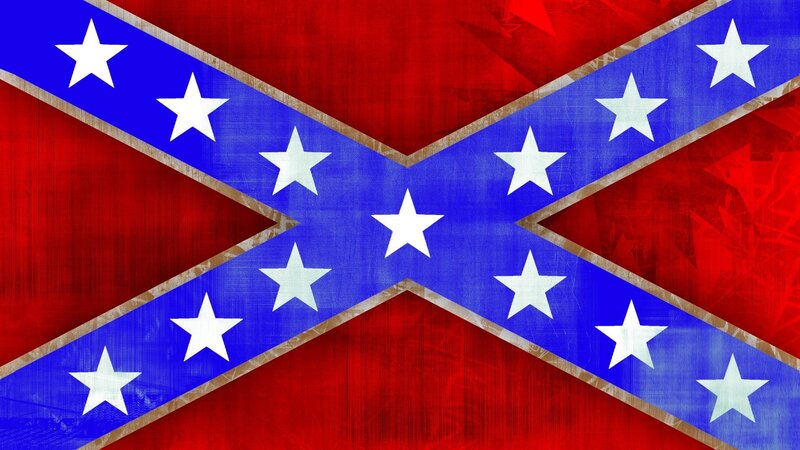 Confederate Battle Flag — Red, Neutral, Digital Art