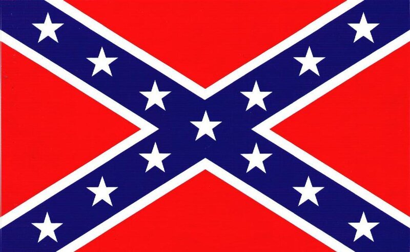 Confederate Battle Flag — Red, Neutral, Vector Art