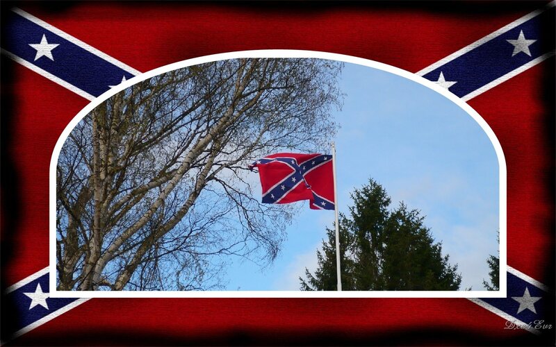 Confederate flag display