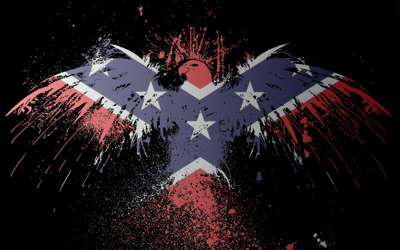 Confederate flag eagle design
