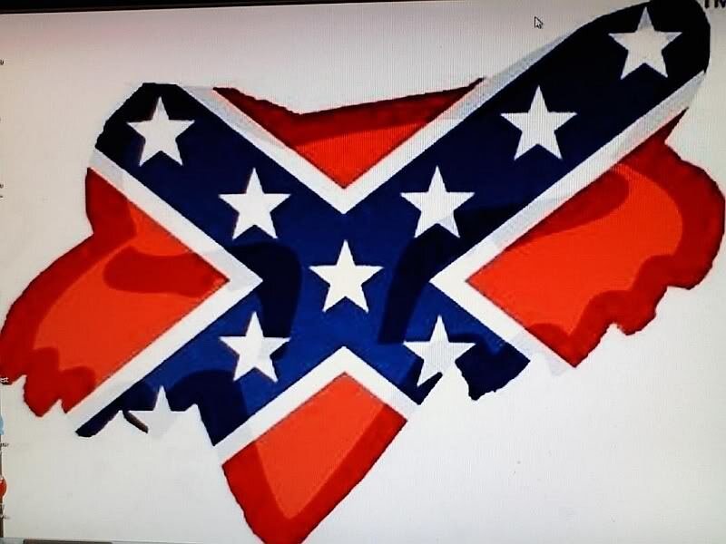 Confederate flag map design
