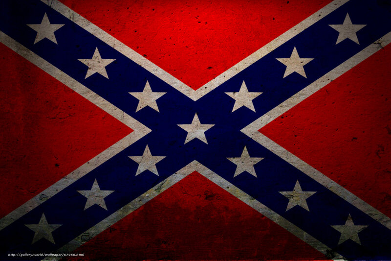 Confederate flag on textured wall