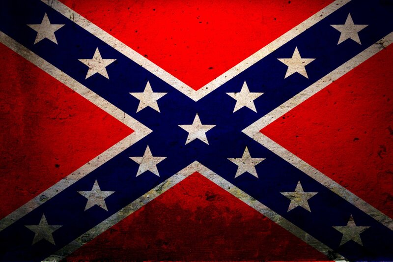 Confederate flag with distressed texture