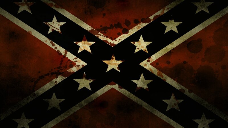 Confederate flag with distressed texture