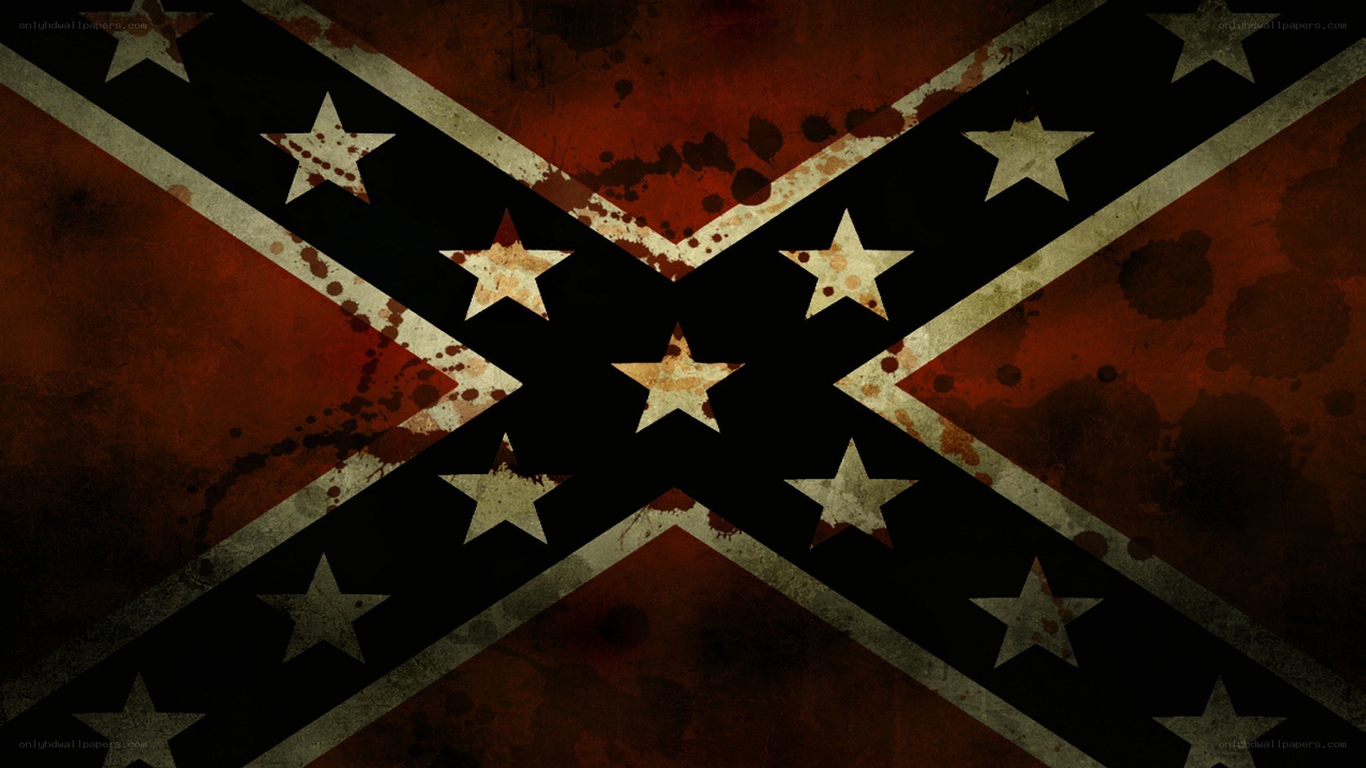 Confederate flag with distressed texture