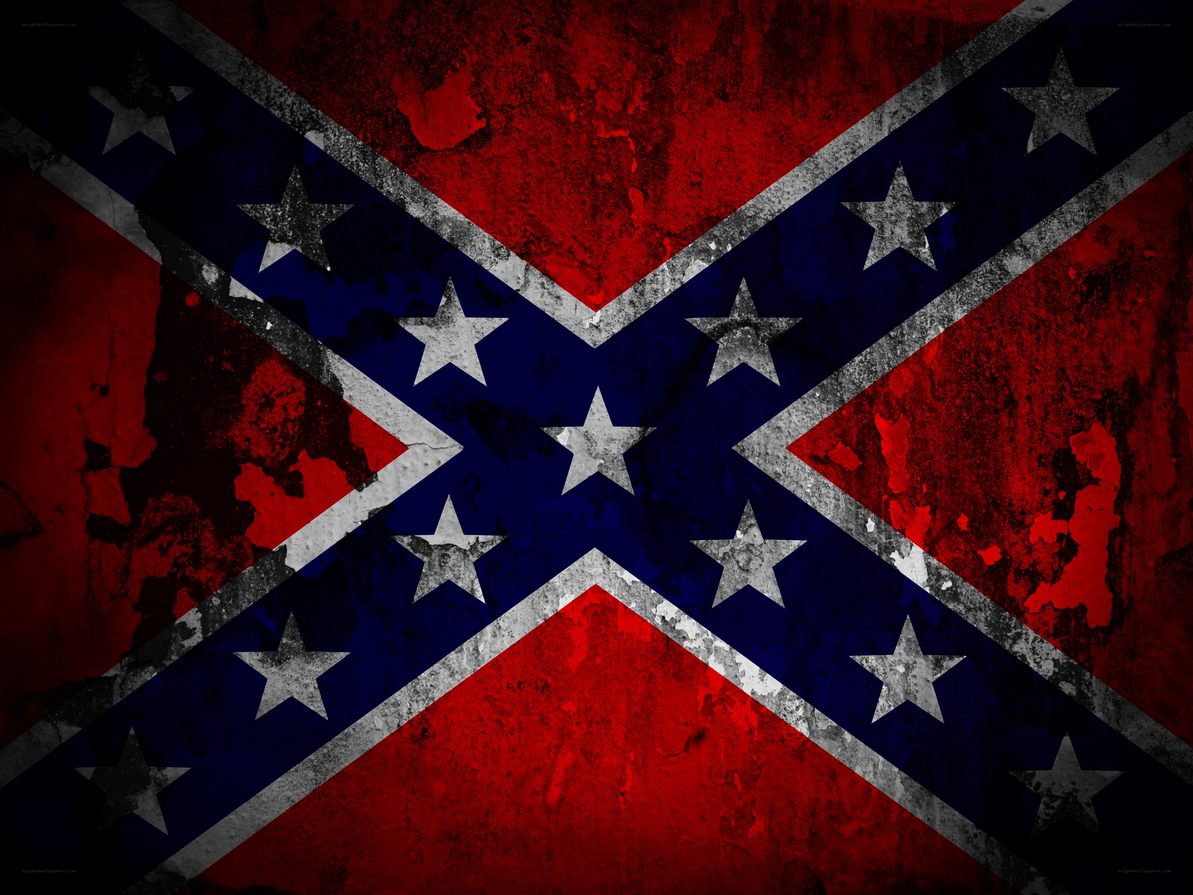 Confederate flag with distressed texture