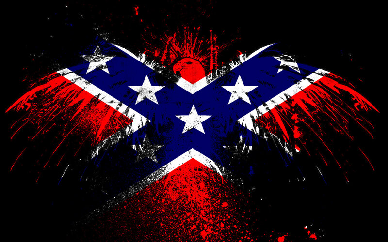 Confederate flag with eagle design