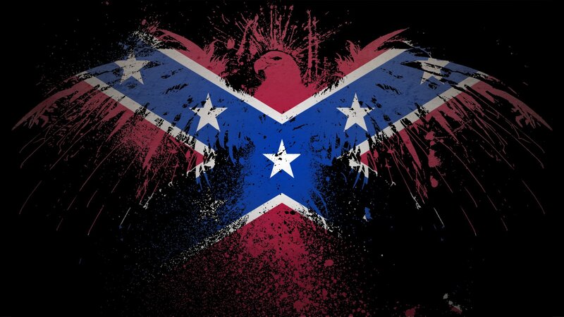 Confederate flag with eagle