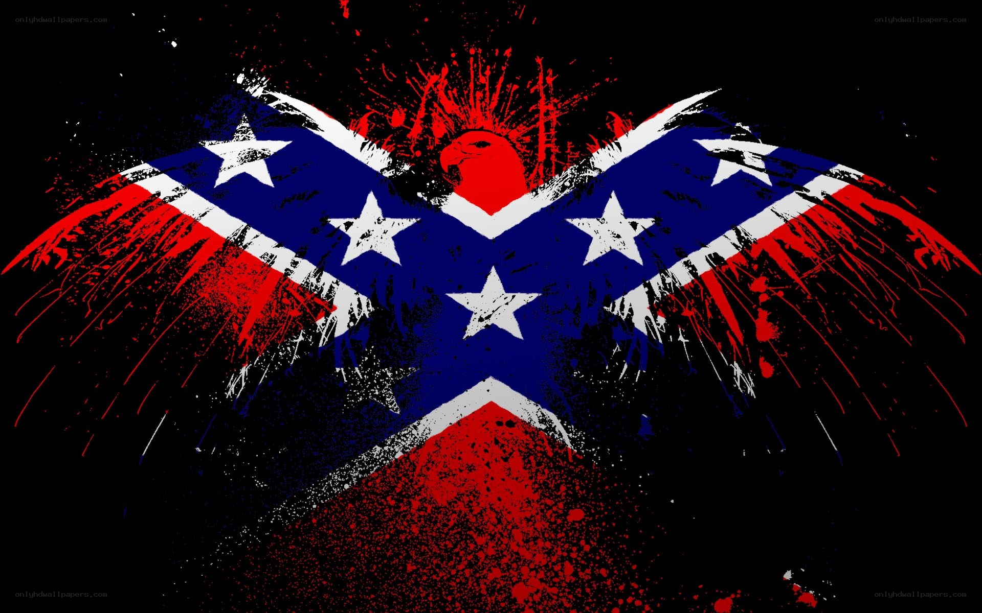 Confederate flag with eagle wings