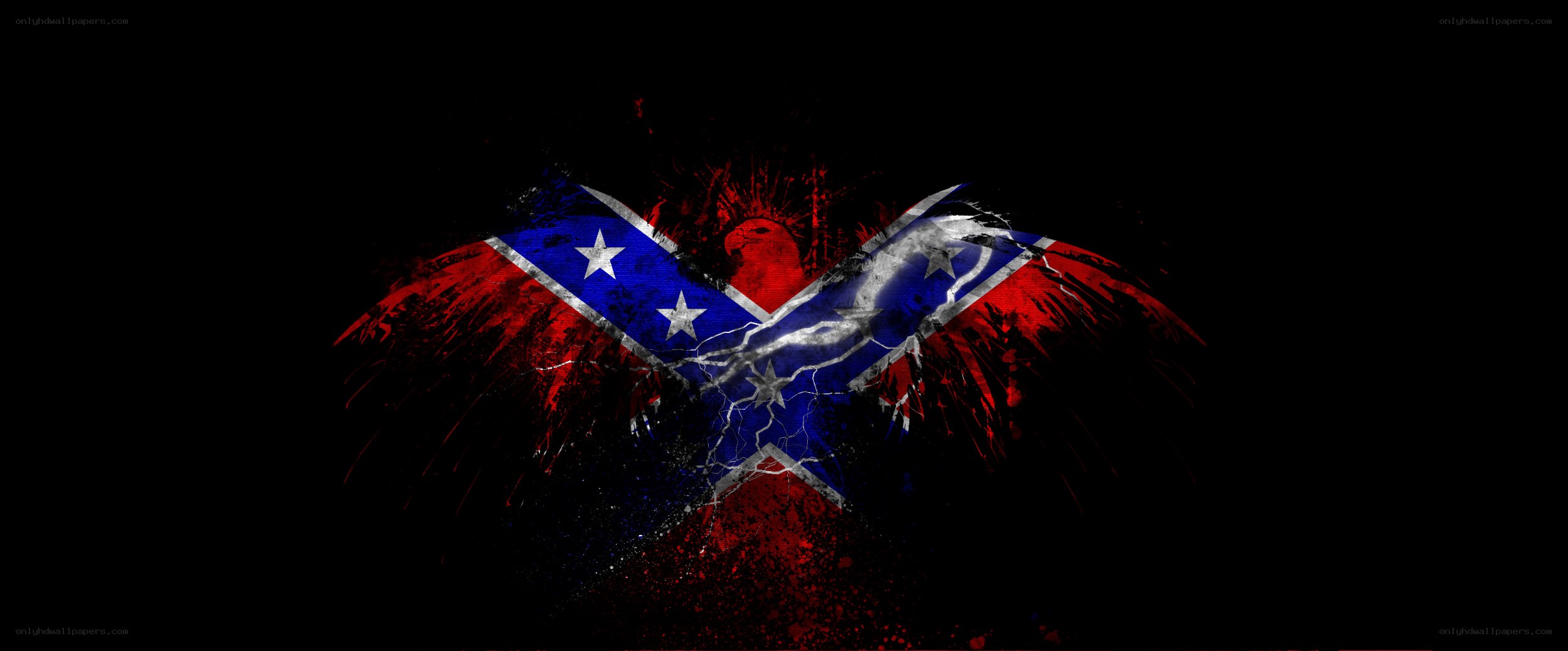 Confederate flag with eagle wings