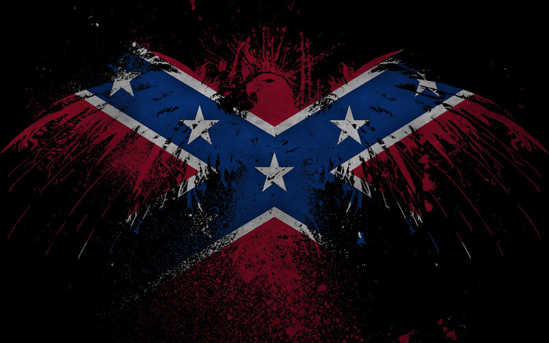 Confederate flag with eagle wings