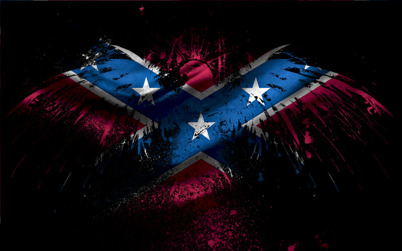 Confederate flag with wings