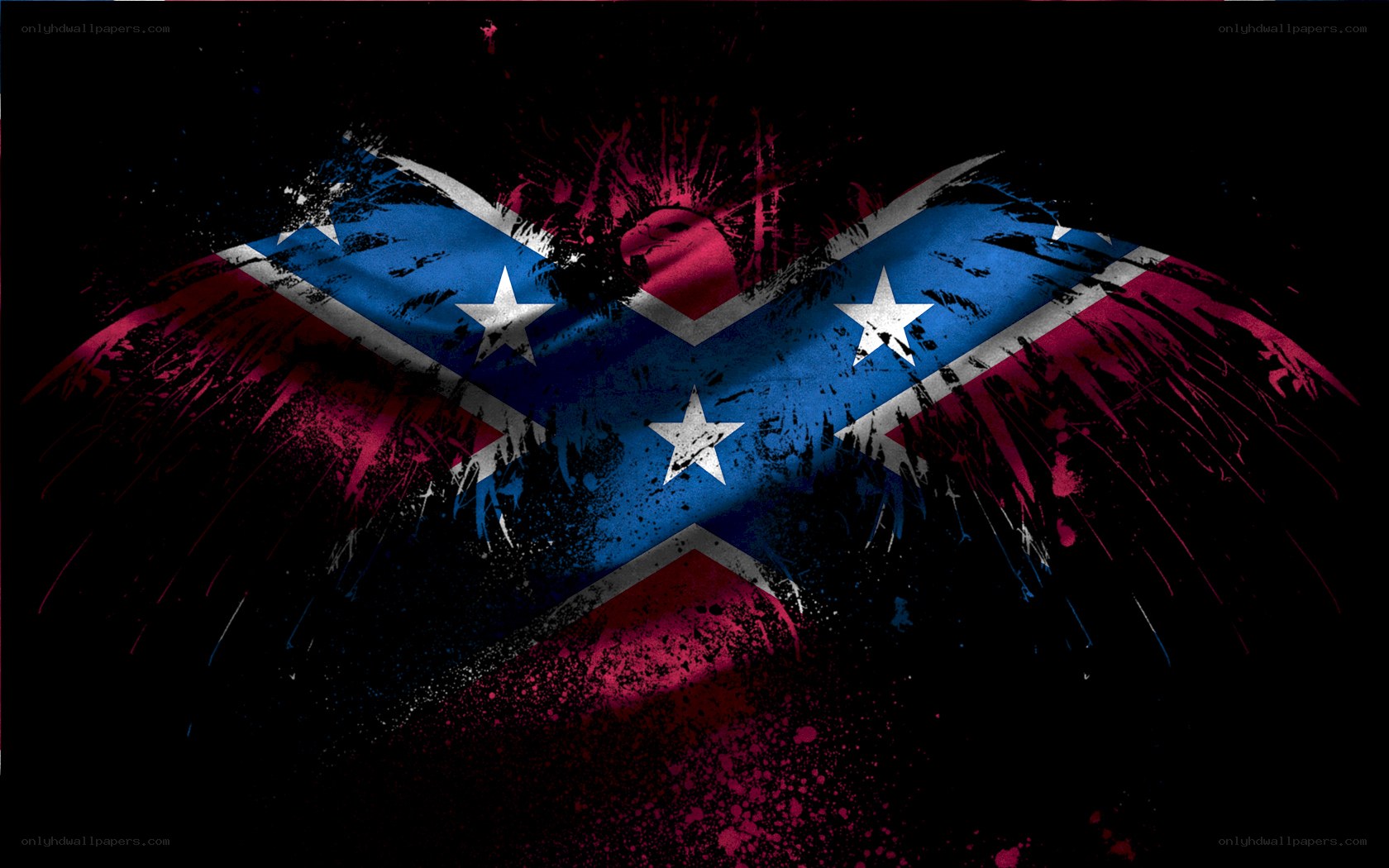 Confederate flag with wings