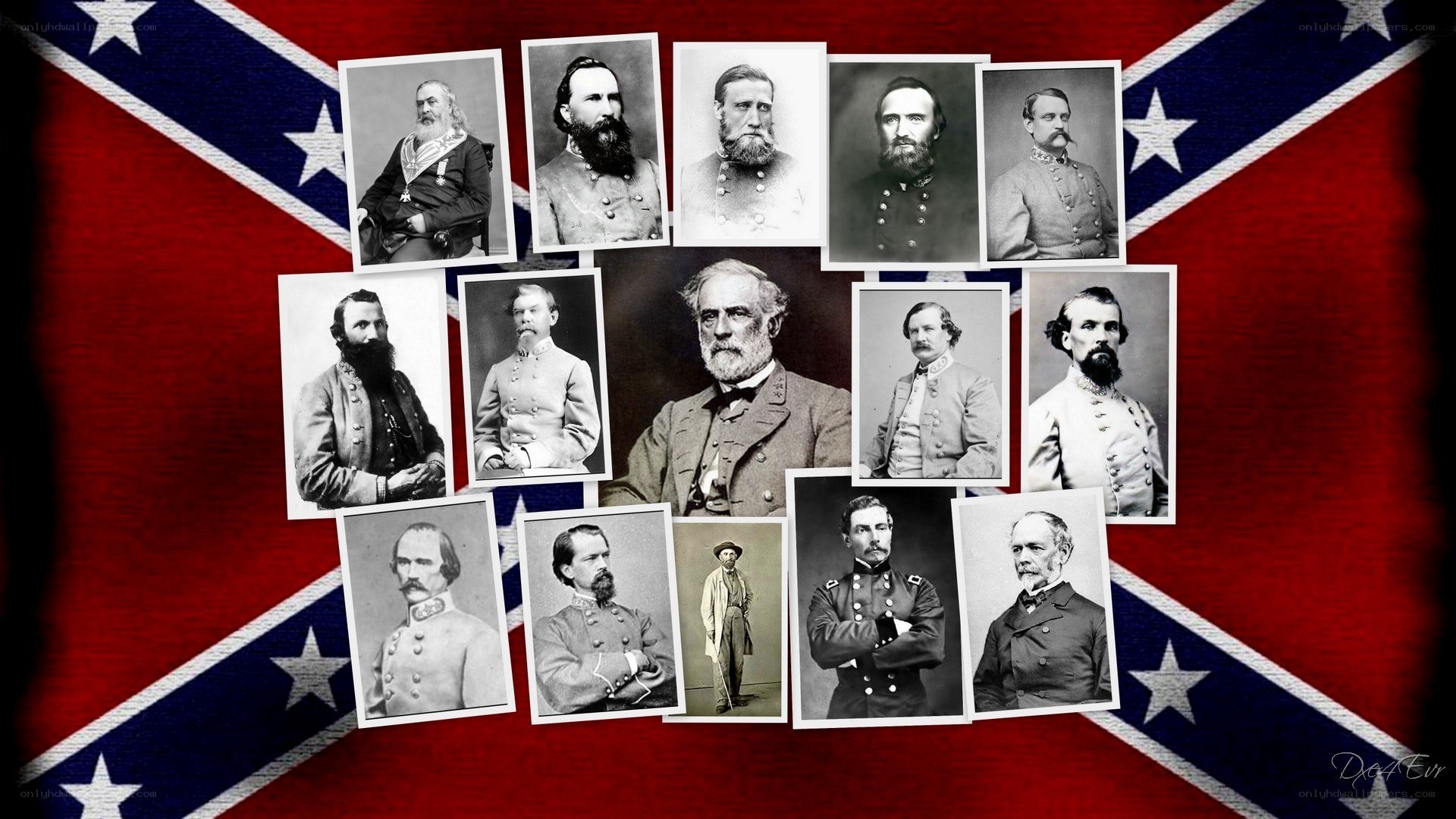 Confederate leaders collage
