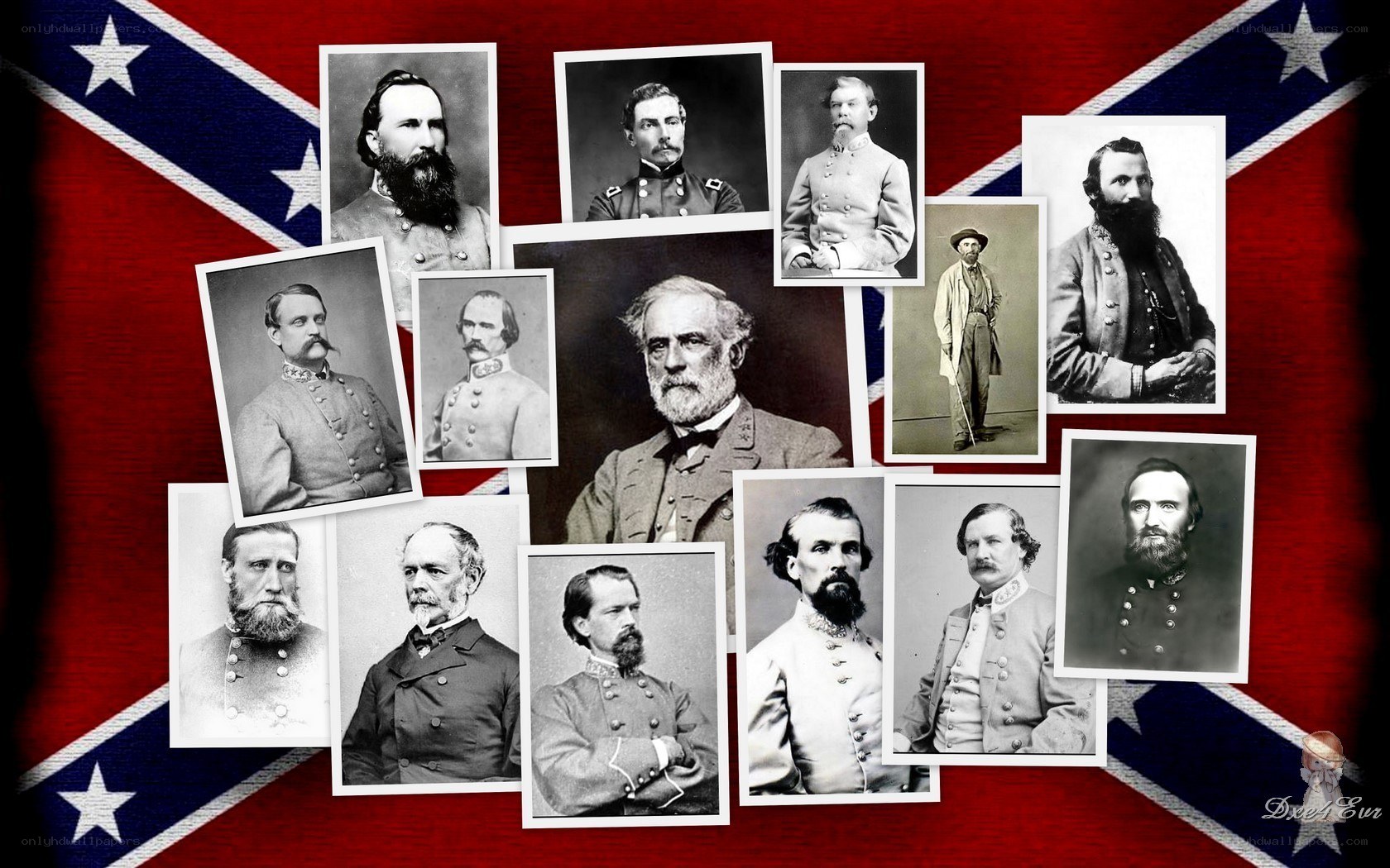 Confederate leaders collage