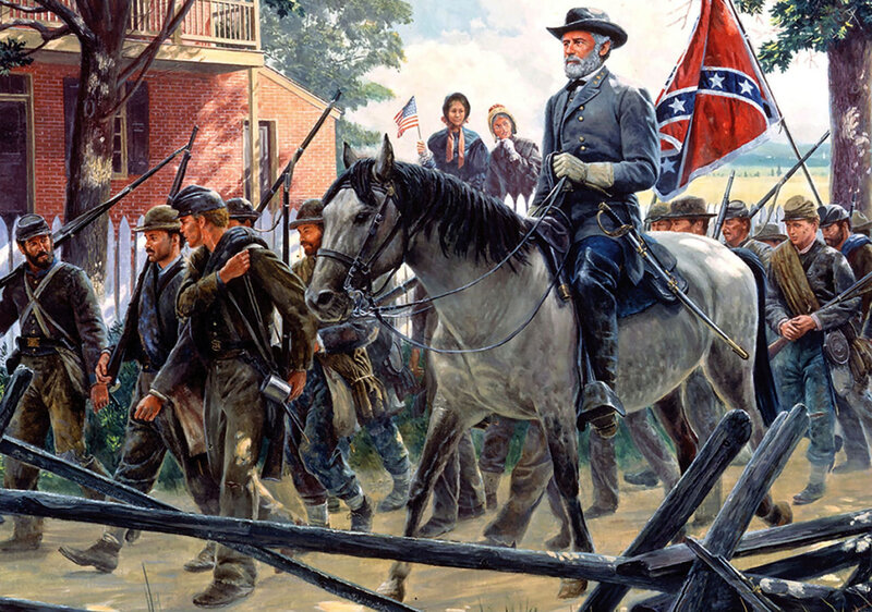 Confederate Soldiers Marching