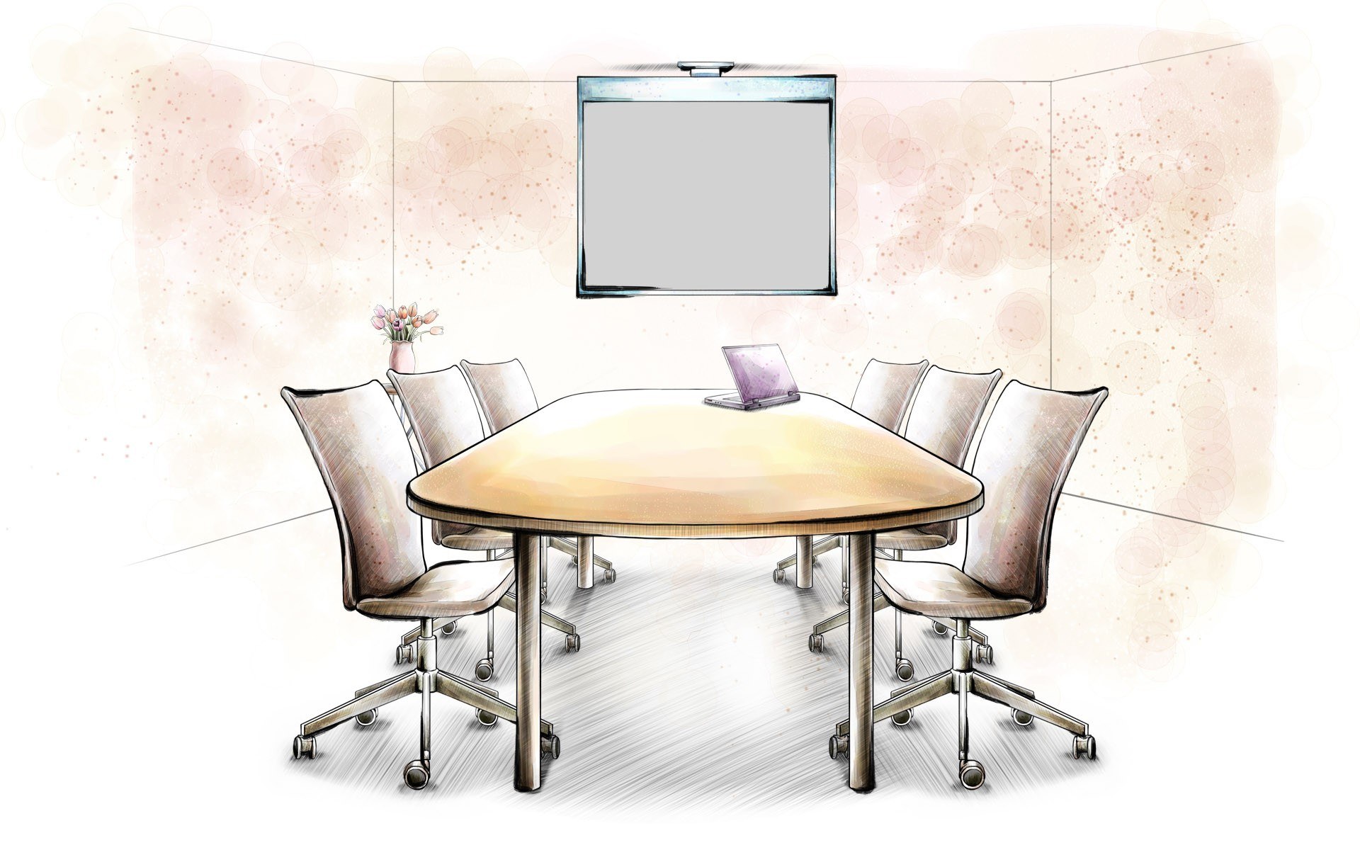 Conference room design sketch