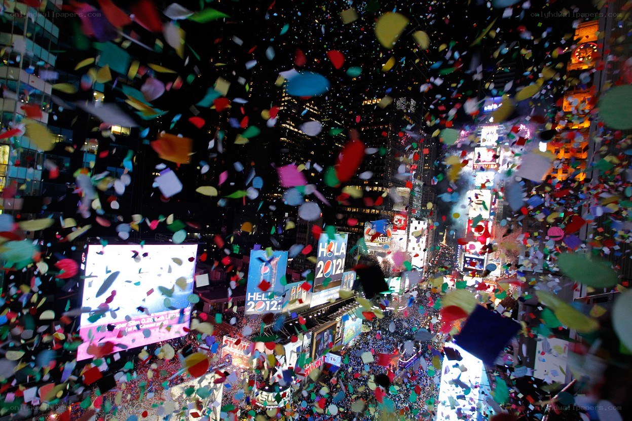Confetti in Times Square