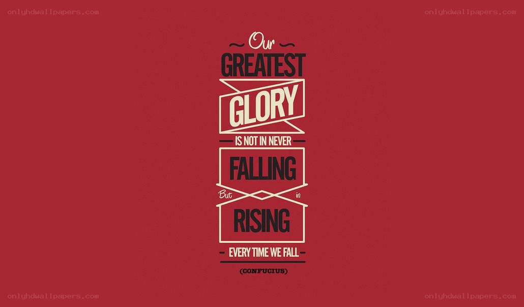 Confucius quote on rising after falling