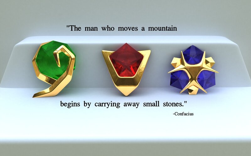 Confucius quote with gems