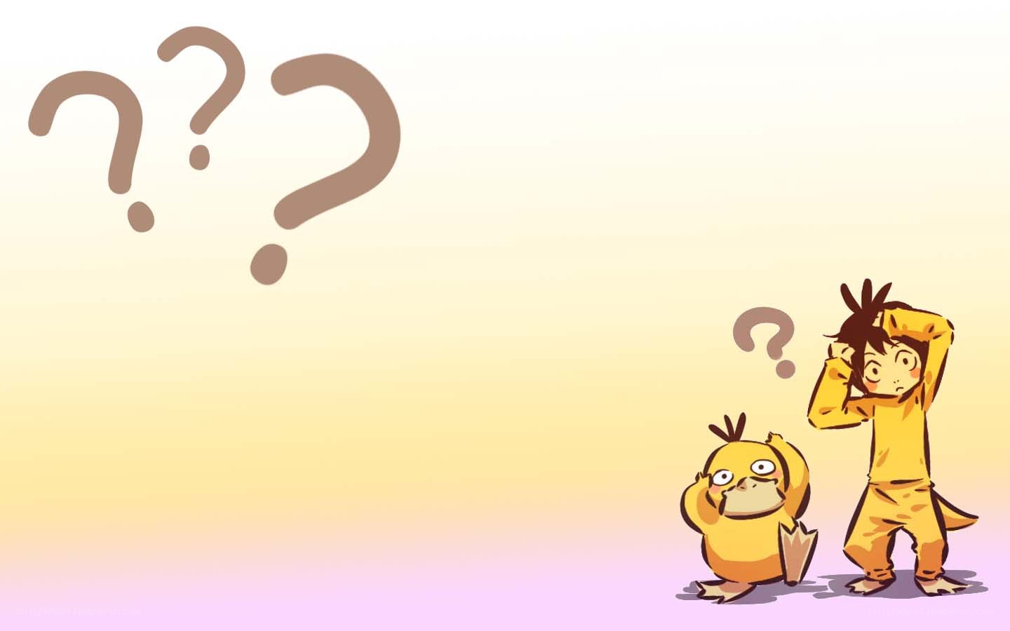 confused characters with question marks