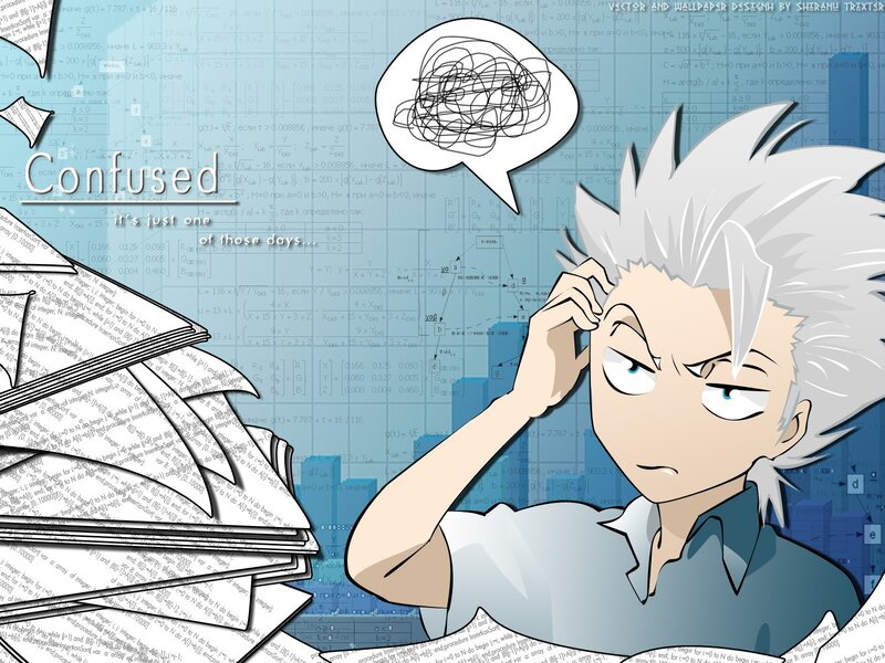 confused student with math problems