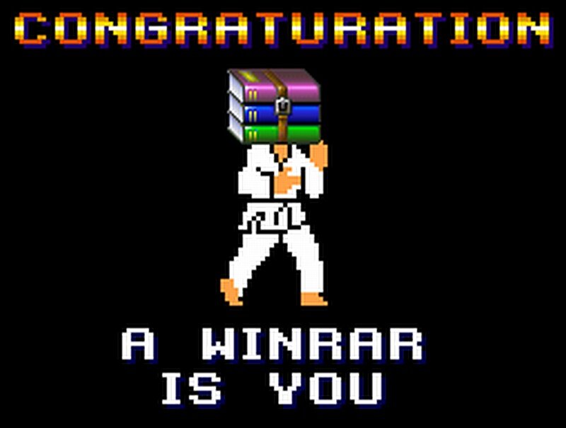 Congratulatory game screen