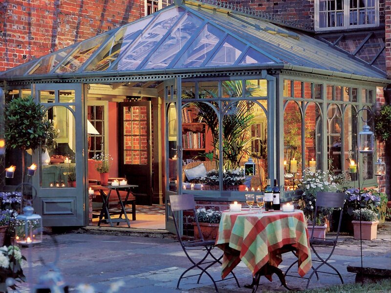 Conservatory with Outdoor Table