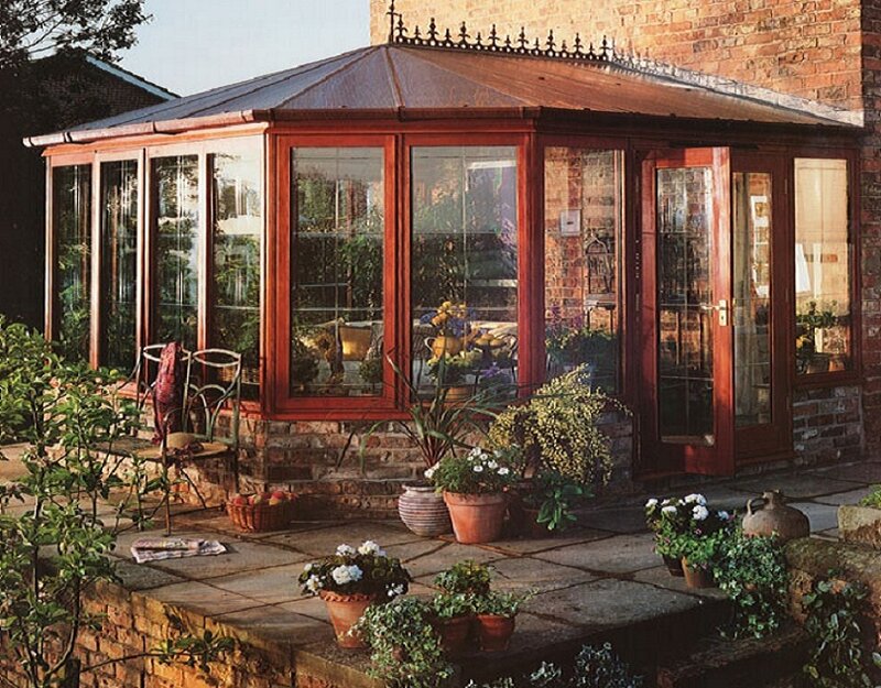 Conservatory with Potted Plants