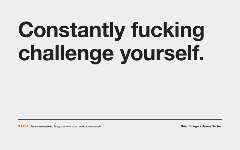 constant self-challenge message